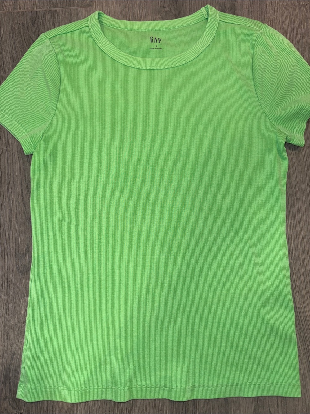 GAP Women’s Short Sleeve Ribbed Crewneck Tee - Green